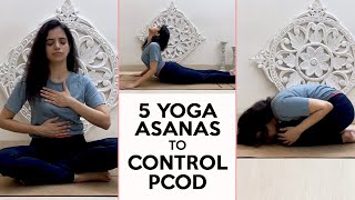 Yoga to control PCOD | 5 Yoga Asanas for PCOS | Yoga With Mansi | Fit Tak