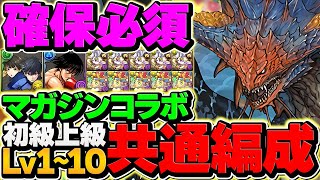 マガジンガチャ\u0026魔法石を大量ゲット！マガジンコラボLV1-LV10をネロミェールでずらし攻略！やらないと損！【パズドラ】