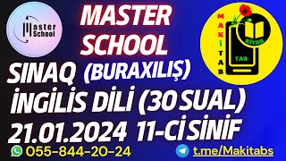 21.01.2024 Master School Buraxılış Sınaq İngilis dili 11-ci sinif | 21 yanvar 2024