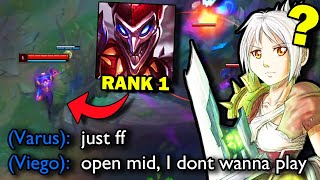 My team wants to surrender but the Rank 1 Shaco is on the enemy team | Unranked to Challenger