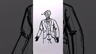 stickman to large drill man speed drawing #shorts