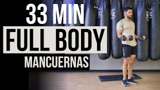 Rutina FULL BODY con mancuernas en casa 🔥 ejercicios con mancuernas CUERPO COMPLETO