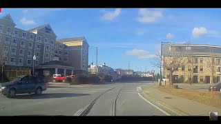 Unused railroad street running track New Bedford, MA