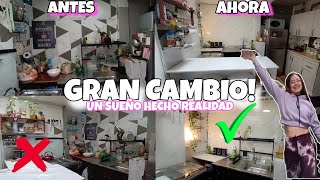 INCREÍBLE GRAN CAMBIO!! 😱👏🏼 Mi NUEVA COCINA ✅|NUEVAS METAS en PAREJA ✨😍 REMODELE mi PEQUEÑA KITCHEN!