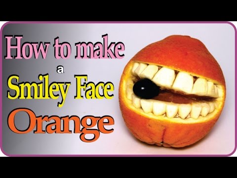 Smiley Orange Fruit Carving Smiley Orange Fruit Carving