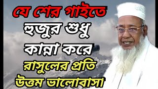 যে শের গাইতে হুজুর শুধু কান্না করে, রাসুলের প্রতি উত্তম ভালোবাসা, মাওলানা হারুনুর রশিদ,maulana harun