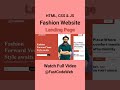 How to Create Clothing Website Using HTML & CSS | Fast Code