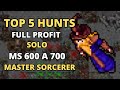 TOP 5 HUNTS PROFIT MS 600 A 700 NO TIBIA