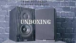 UNBOXING!! ELAC Bookshelf BS41-BK Bookshelf speaker unboxing. $68 a pair?!