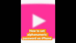 How to set Alphanumeric password on Lock Screen on iPhone ✅ #alphanumeric #techintwi  #trending