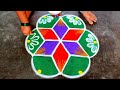 5*3 beautiful rangoli simple designs💜💜💜