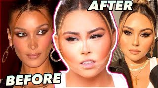 BELLA HADID INSPIRED MAKEUP TUTORIAL *iconic* | Roxette Arisa