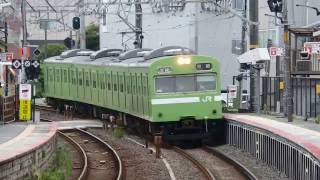 奈良線103系 稲荷駅到着 JR-West Nara Line 103 series EMU