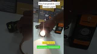 Rechargeable LED Head Light | Head Torch Yellow Colour