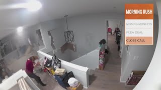Caught on camera: Boulder smashes through Hawaii family's living room