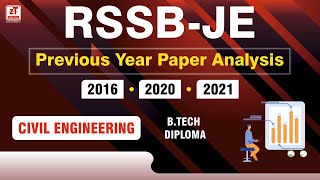 RSSB-JE 2022 || Civil (B.Tech & Diploma) Subject-wise Weightage 2016 to 2020 Analysis & Strategy