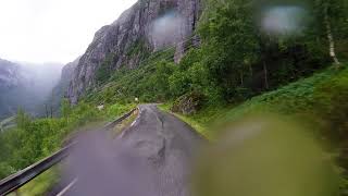 Driving down Lysebotn road Norway in 60 seconds