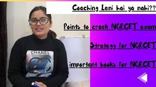 coaching Leni hai ya nahi, important books for NORCET exam, strategy for NORCET2024#aiims #viral