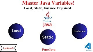 Understanding Local, Static, and Instance Variables in Java | Lecture 9 | PureJava