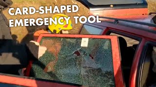 This card-shaped emergency tool easily breaks car windows
