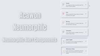 Creating Beautiful Neumorphic Alert Components | HTML, CSS & JavaScript Tutorial