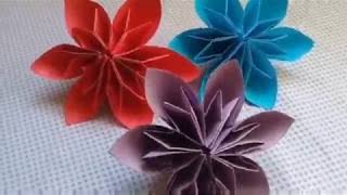 Como hacer flores de papel origami