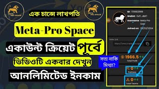 Meta Pro Space ki ? একাউন্ট খোলা উচিত হবে কি না ? MetaPro Space কীভাবে কাজ করে। MetaPro Space কাজ কি