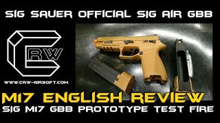 Official SIG SAUER M17 (P320) Gas blowback Airsoft Prototype Test fire review (March 2019)