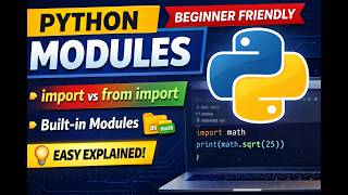 Python Modules Explained for Beginners import, from import & Built in Modules Part-1 #35
