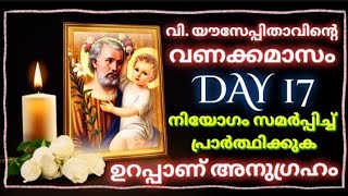 വി. യൗസേപ്പിതാവിന്റെ വണക്കമാസം Day 17/St.Joseph Vanakkamasam 2024 March17  @frmathewvayalamannil