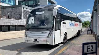 National Express Coach At Sheffield On 350 From Stansted Airport  To Manchester Airport
