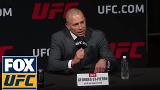 Michael Bisping and Georges St-Pierre exchange words during promotion | UFC ON FOX