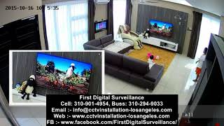 Installing Home Security Cameras Los Angeles | FDS 4MP indoor ip camera cctv video home demo