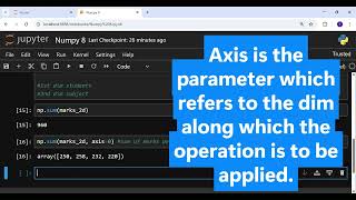 NumPy Axis Explained | Aggregate Functions in NumPy | Python for Data Science| Part8