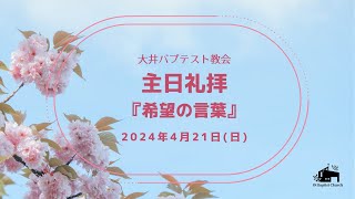 【アーカイブ】2024年4月21日主日礼拝説教『希望の言葉』