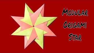 Modular Origami star - Decorative Origami Tutorial by DIY School