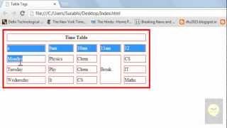 HTML Tutorial 6 - Colspan, Rowspan, Cellspacing, Cellpadding