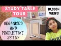 Study Table Tour | Organized and Productive Desk Set up | Desk Tour 2021