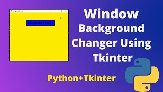 Python Tkinter || Random Background Changer in one window ||Gui