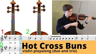 Hot Cross Buns - Beginner Violin Playalong