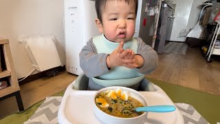 【1歳4カ月、癇癪有】ラーメンに再挑戦！ [1 year and 4 months old] Trying ramen again!