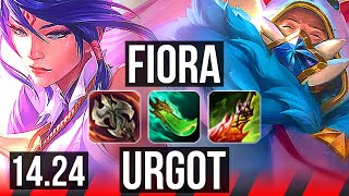 FIORA vs URGOT (TOP) | 900+ games | NA Master | 14.24