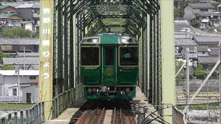 JR四国　土讃線　吉野川橋梁　箸蔵駅-佃駅　観光列車「四国まんなか千年ものがたり」　キロ185系気動車