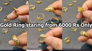 6000 Rs only Gold Ring -0.8gm se Light weight Gold Ring -1gm Gold Ring design women -gold ringdesign