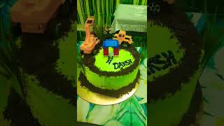 #Daksh's b'day cake n decoration...football n jcb theme