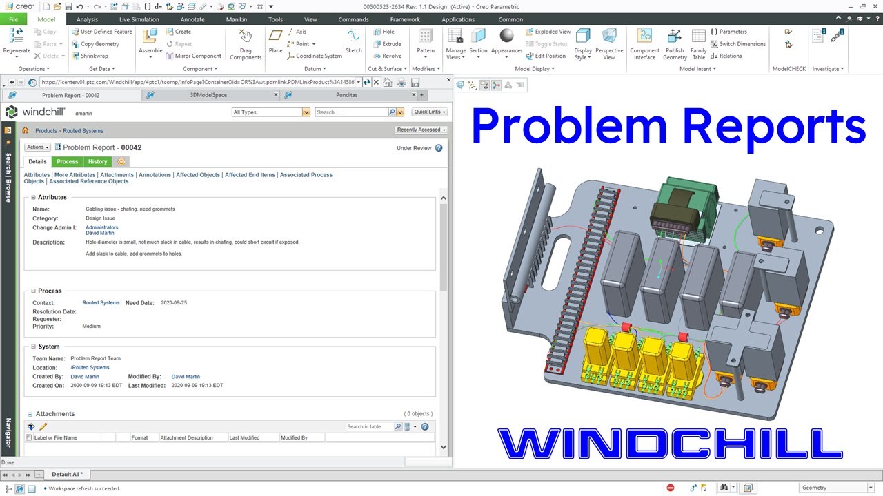 PTC Windchill PDMLink - Problem Reports | Change Management - YouTube