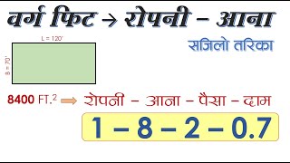 Convert square feet to Ropani Aana Paisa Dam | सजिलो तरिका | Nepali Mobile App to convert