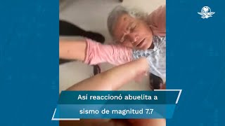 “Déjenme, ya me morí”, abuelita se tira al piso durante sismo y se vuelve viral