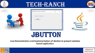 How to create button using JButton in Swing GUI API ? | Swing GUI API | @TechRanch