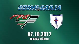 SUOMI-SARJA 2017-2018: 07.10.2017 FPS - Hokki 3-0